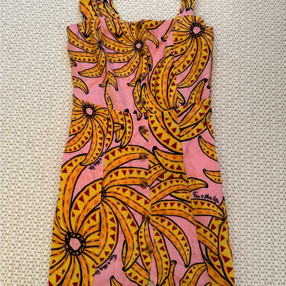 Farm Rio Banana Pitta Button Down Short Dress - FINAL PRICE REDUCTION